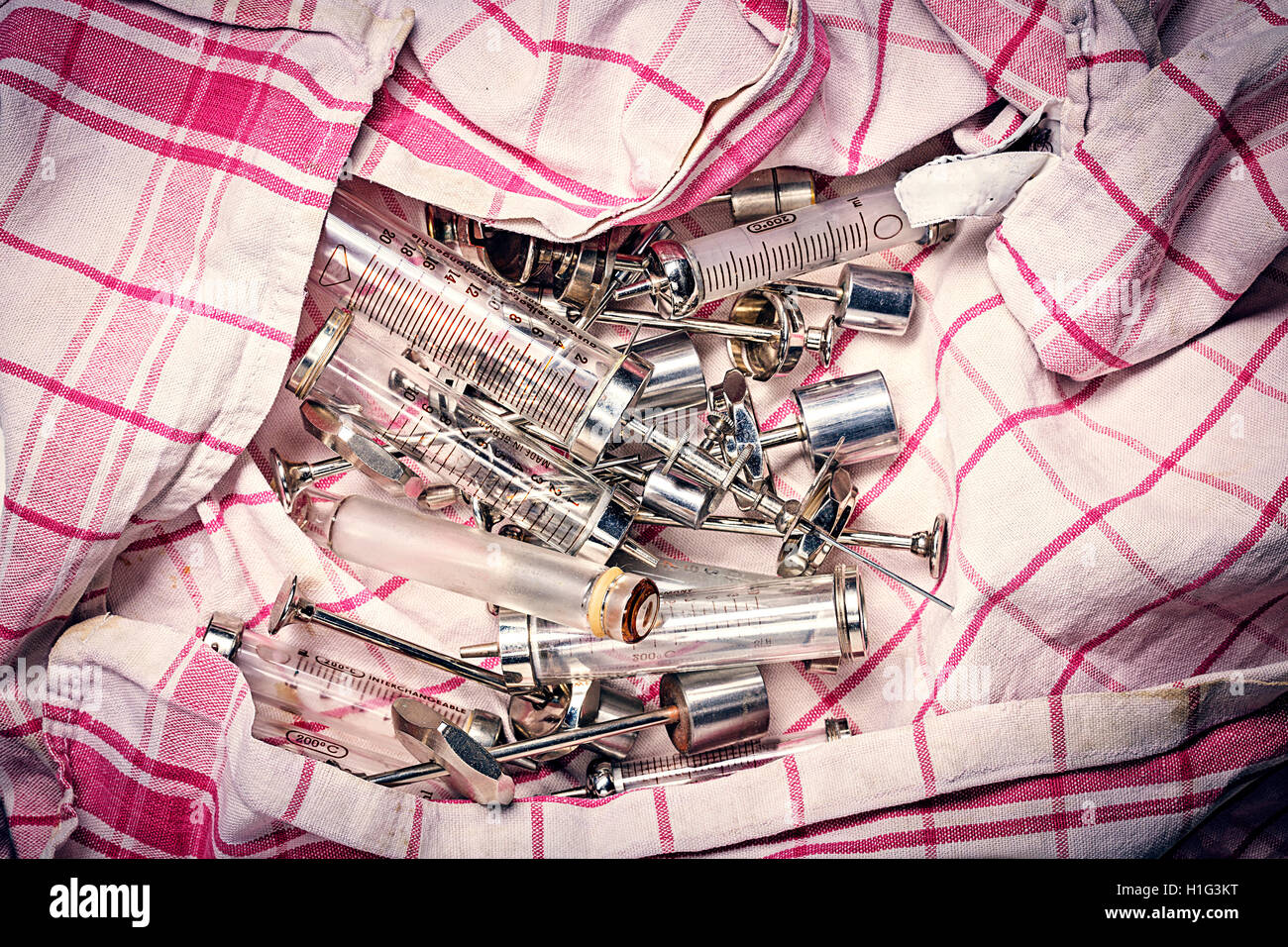 Used Injection Photo Hypodermic injections hi-res stock photography and images - Alamy