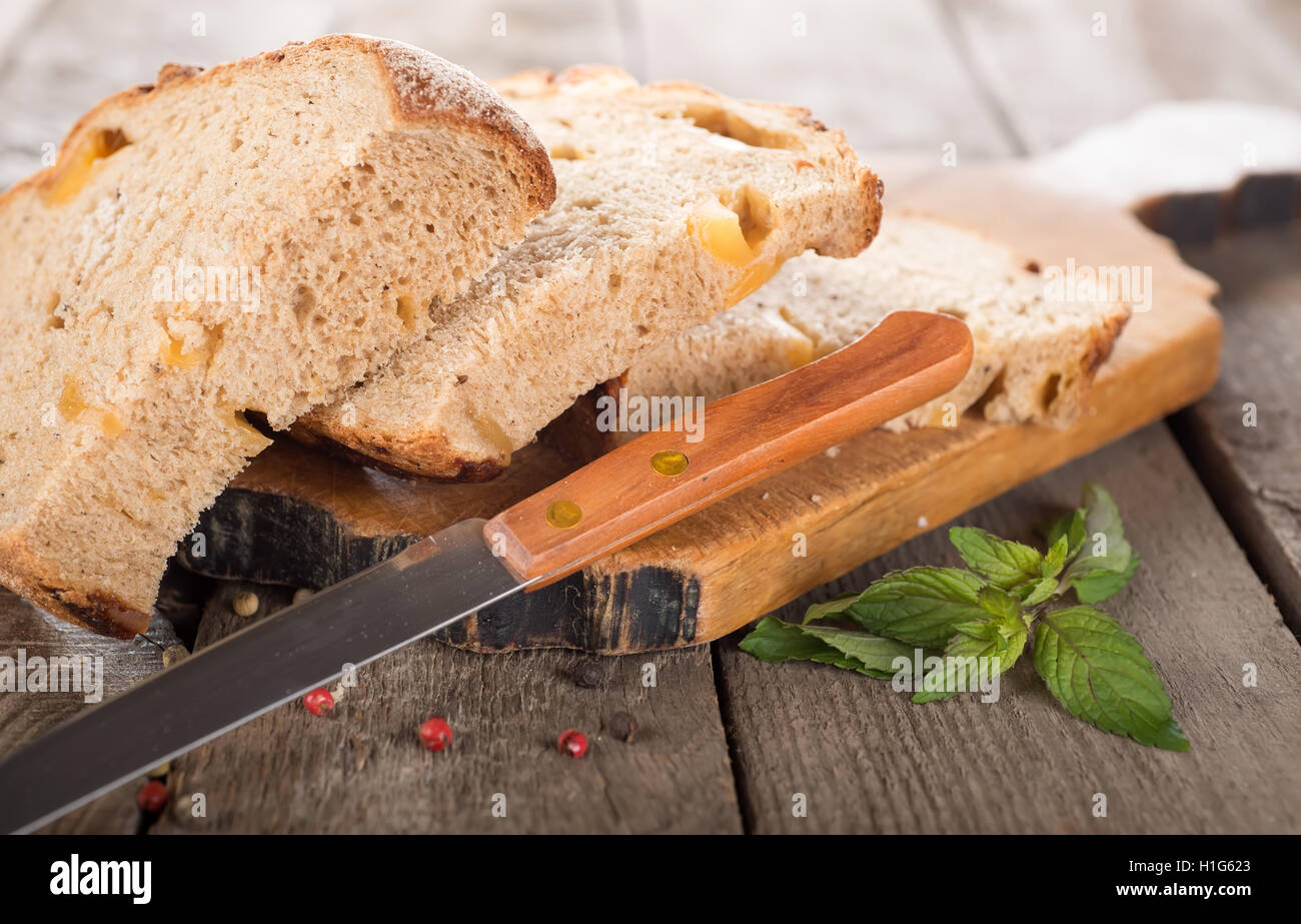 Slices of black bread Stock Photo Alamy