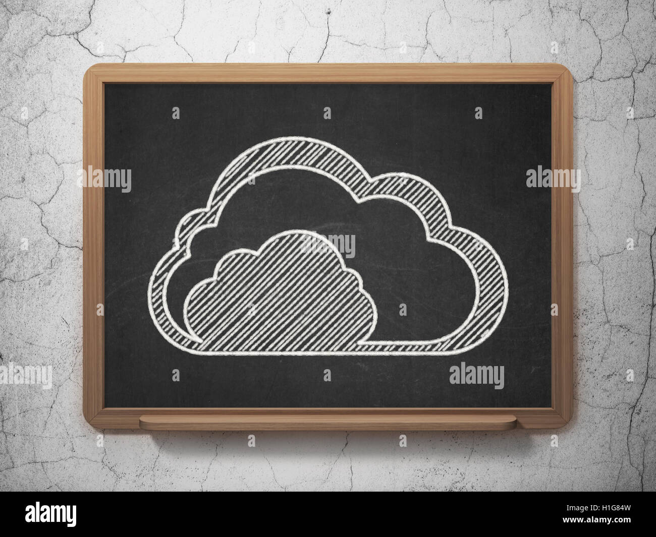 Cloud technology concept: Cloud on chalkboard background Stock Photo ...