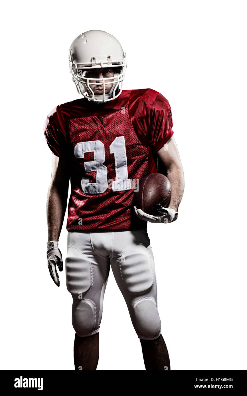 Studio shot male football player Cut Out Stock Images & Pictures - Alamy