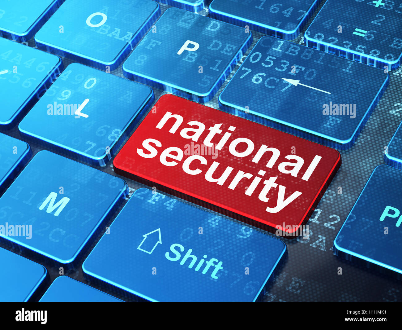 Safety concept: National Security on computer keyboard background Stock ...