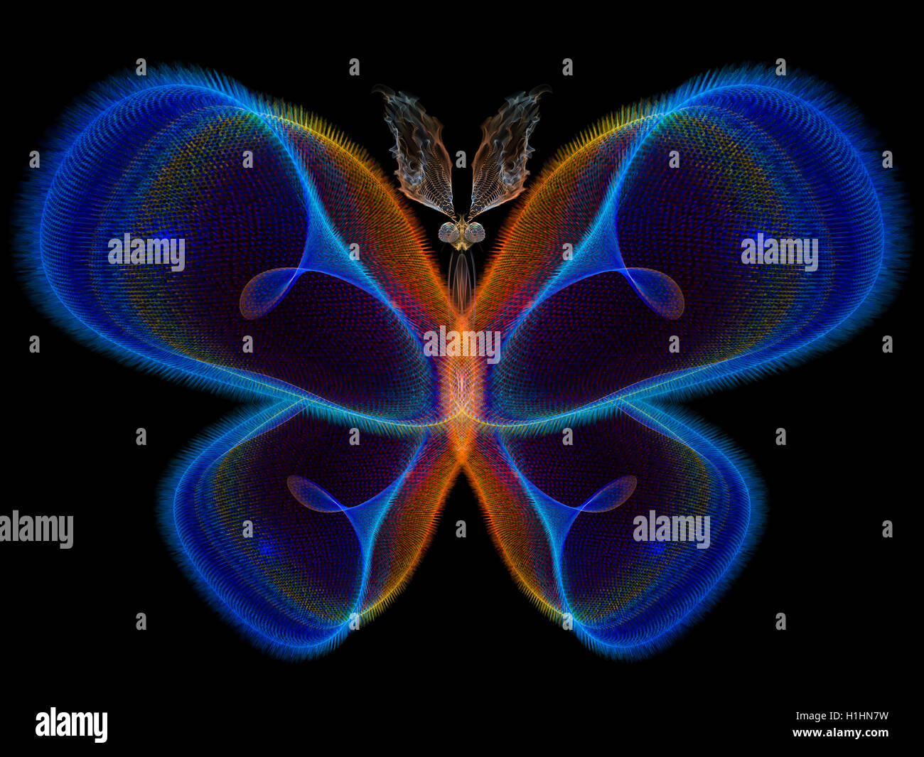 Digital Insect Virtual Butterfly Detailed insect rendering hi-res stock photography and images - Alamy