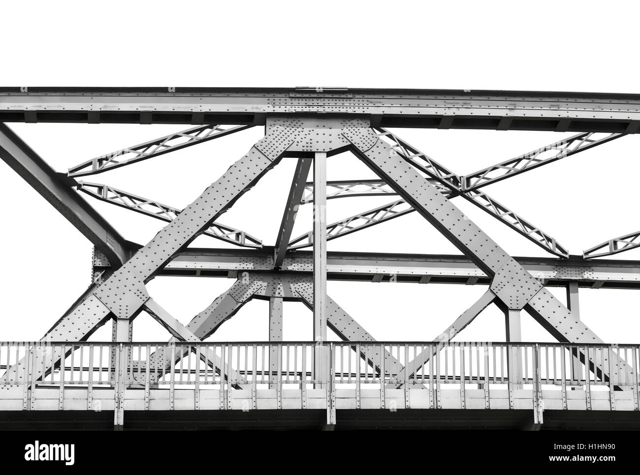 vintage iron bridge, isolated on white Stock Photo Alamy