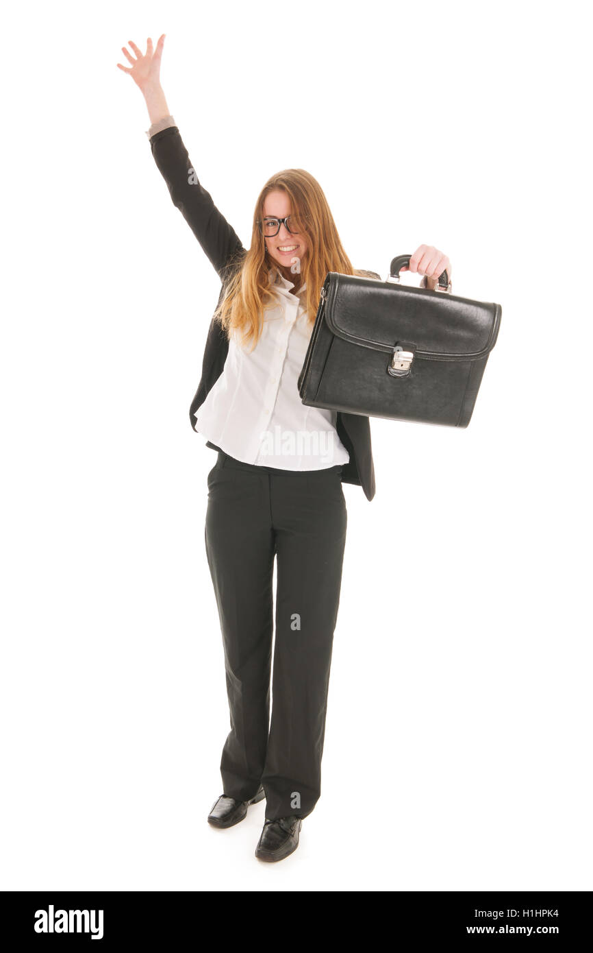 Happy business woman Stock Photo - Alamy