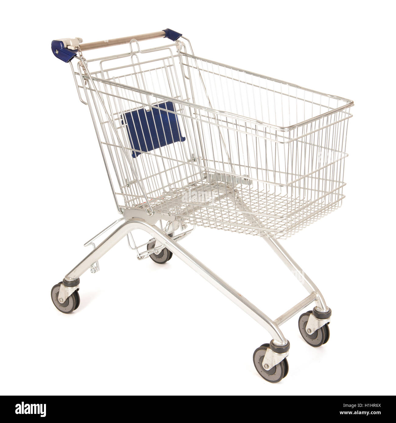 Metal shopping cart Stock Photo Alamy