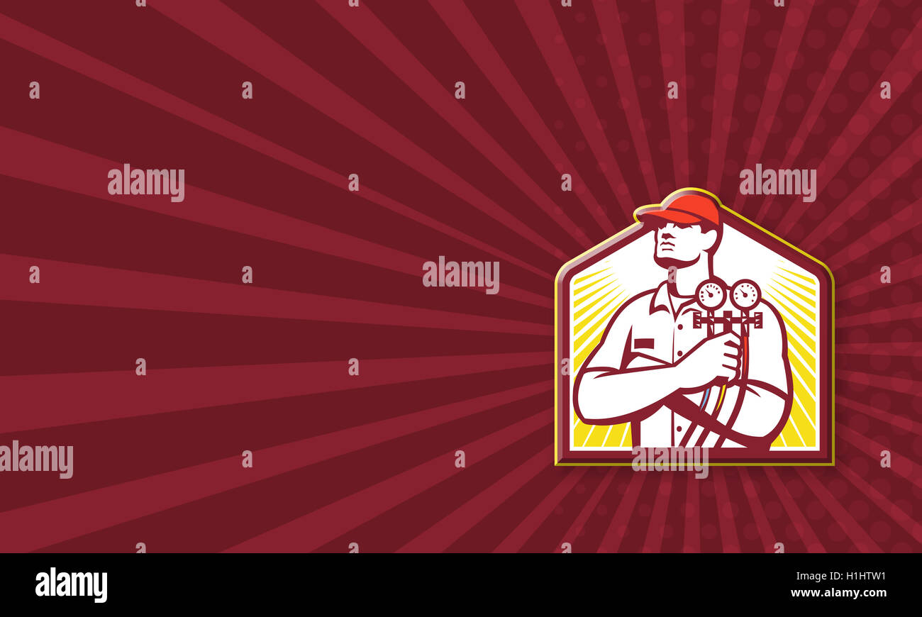 Refrigeration Air Conditioning Mechanic Front Stock Photo Alamy