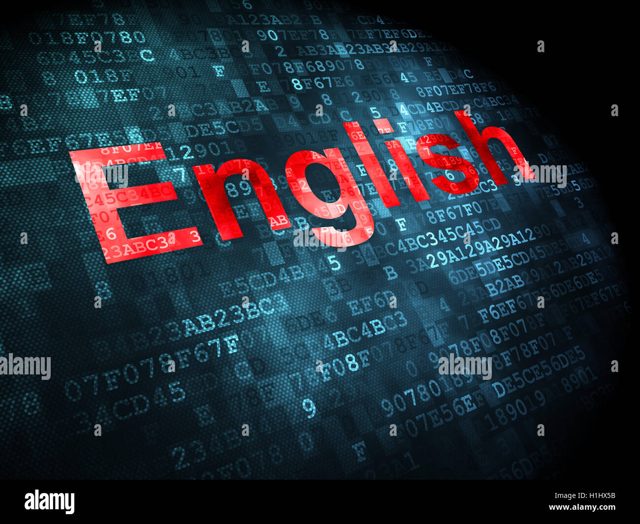English Database Background Education concept: English on digital background Stock Photo - Alamy
