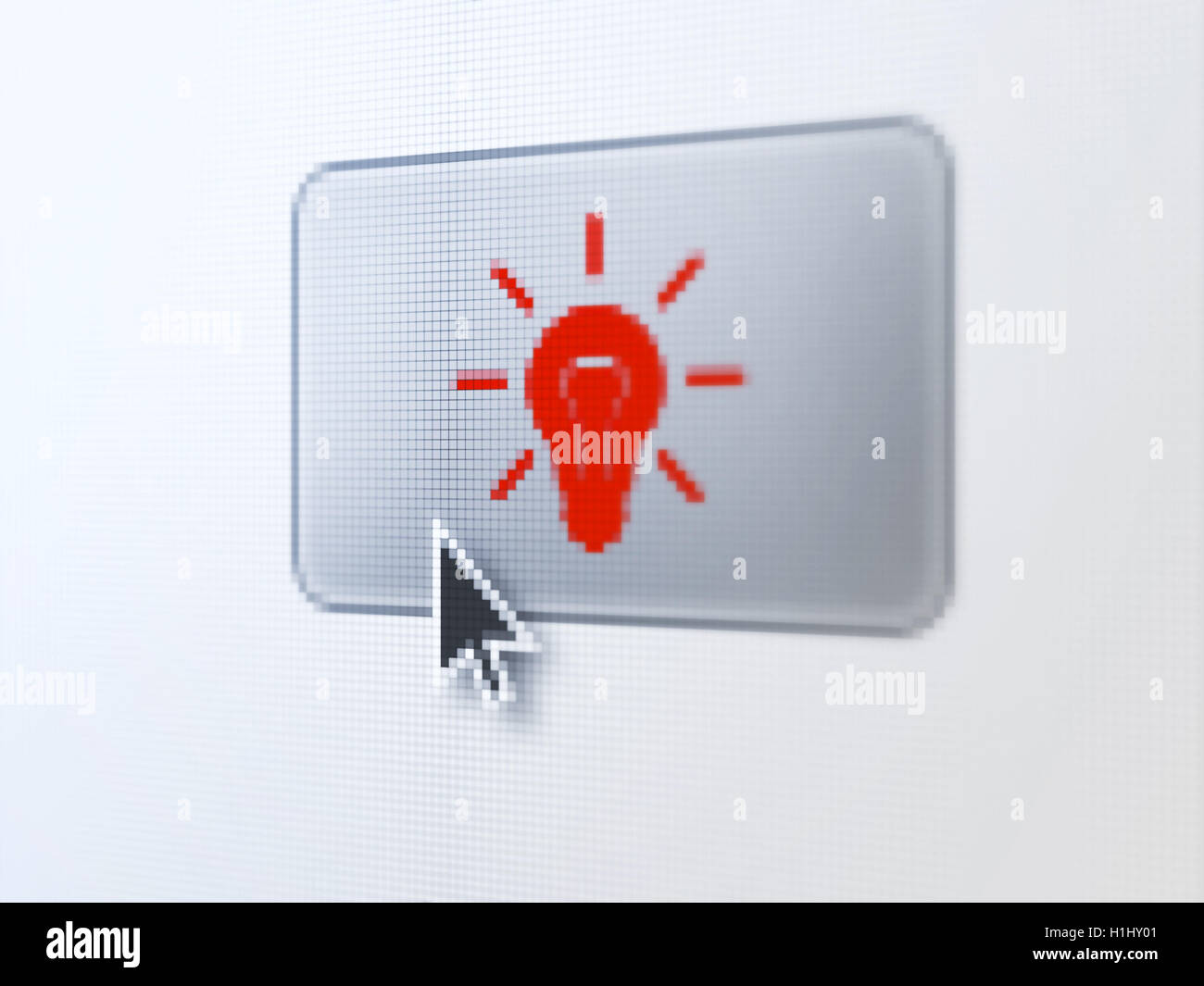 Finance concept: Light Bulb on digital button background Stock Photo ...