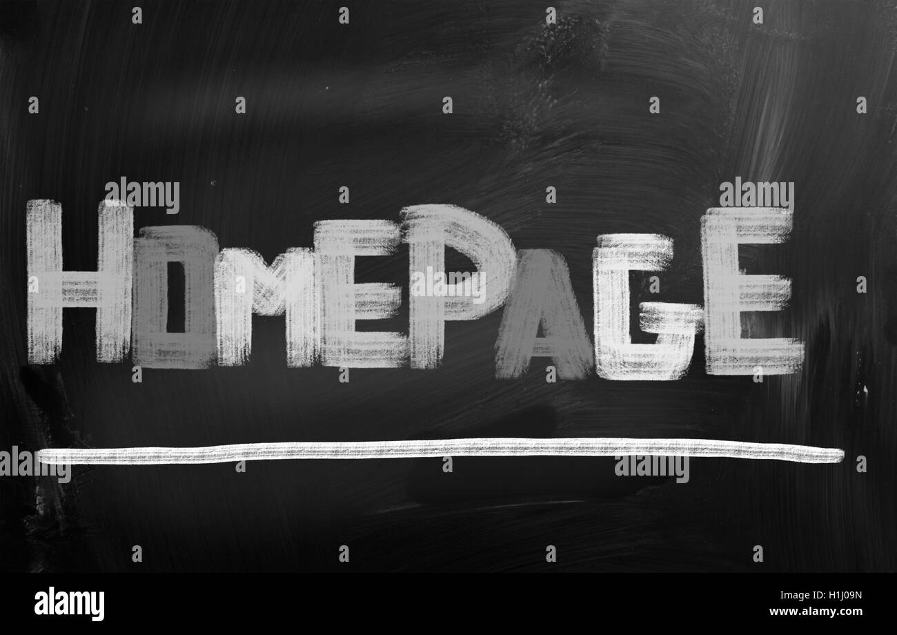 Homepage Concept Stock Photo