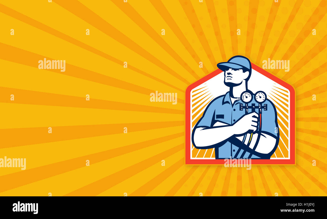 Refrigeration Air Conditioning Mechanic Front Stock Photo Alamy
