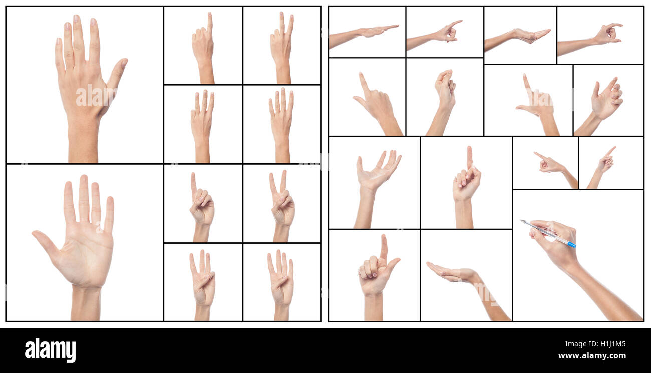 Hand gesture collage hi-res stock photography and images - Alamy