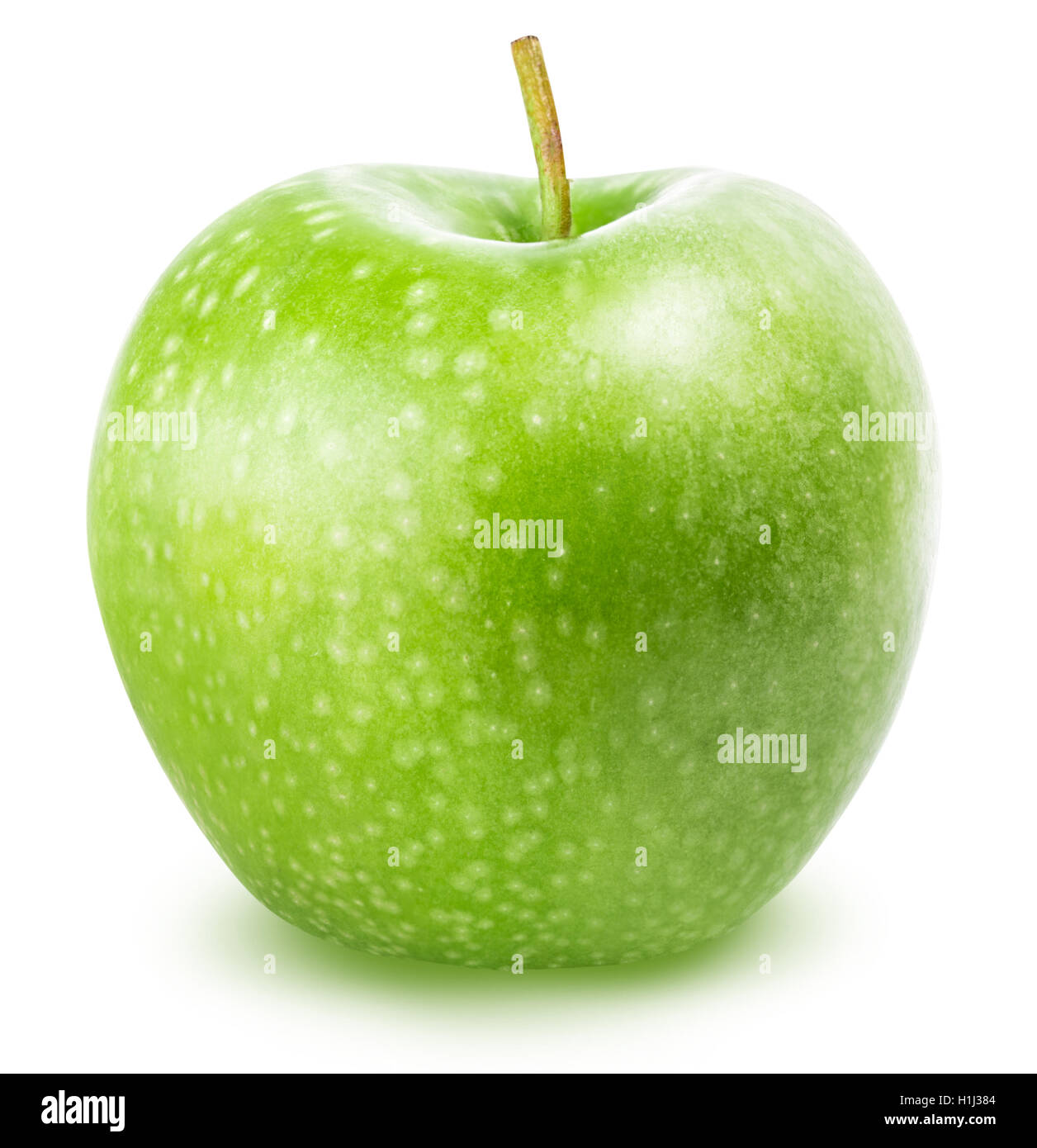 one green apple isolated on a white background clipping path Stock ...