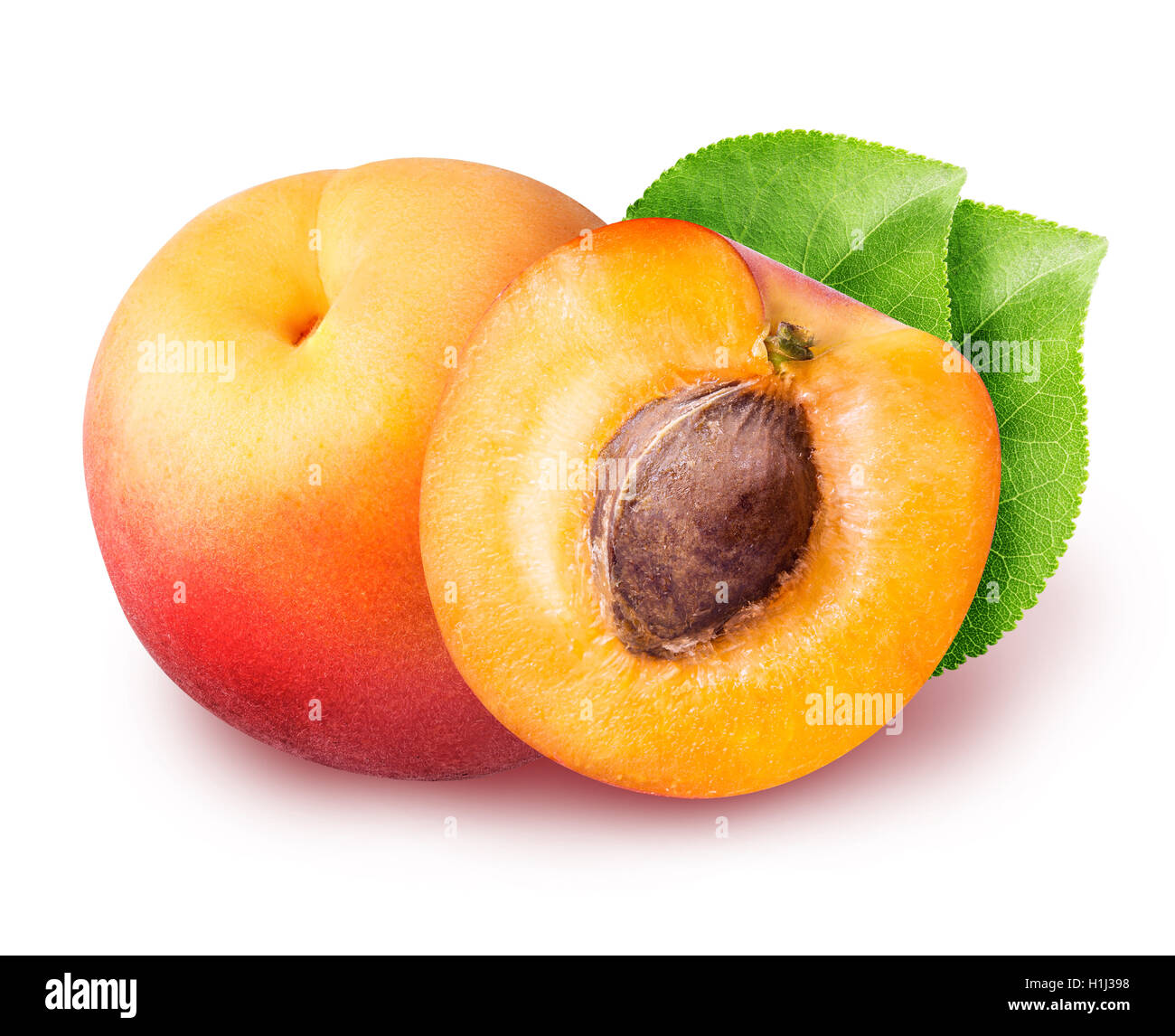 slice apricot set isolated isolated on white background clipping path ...