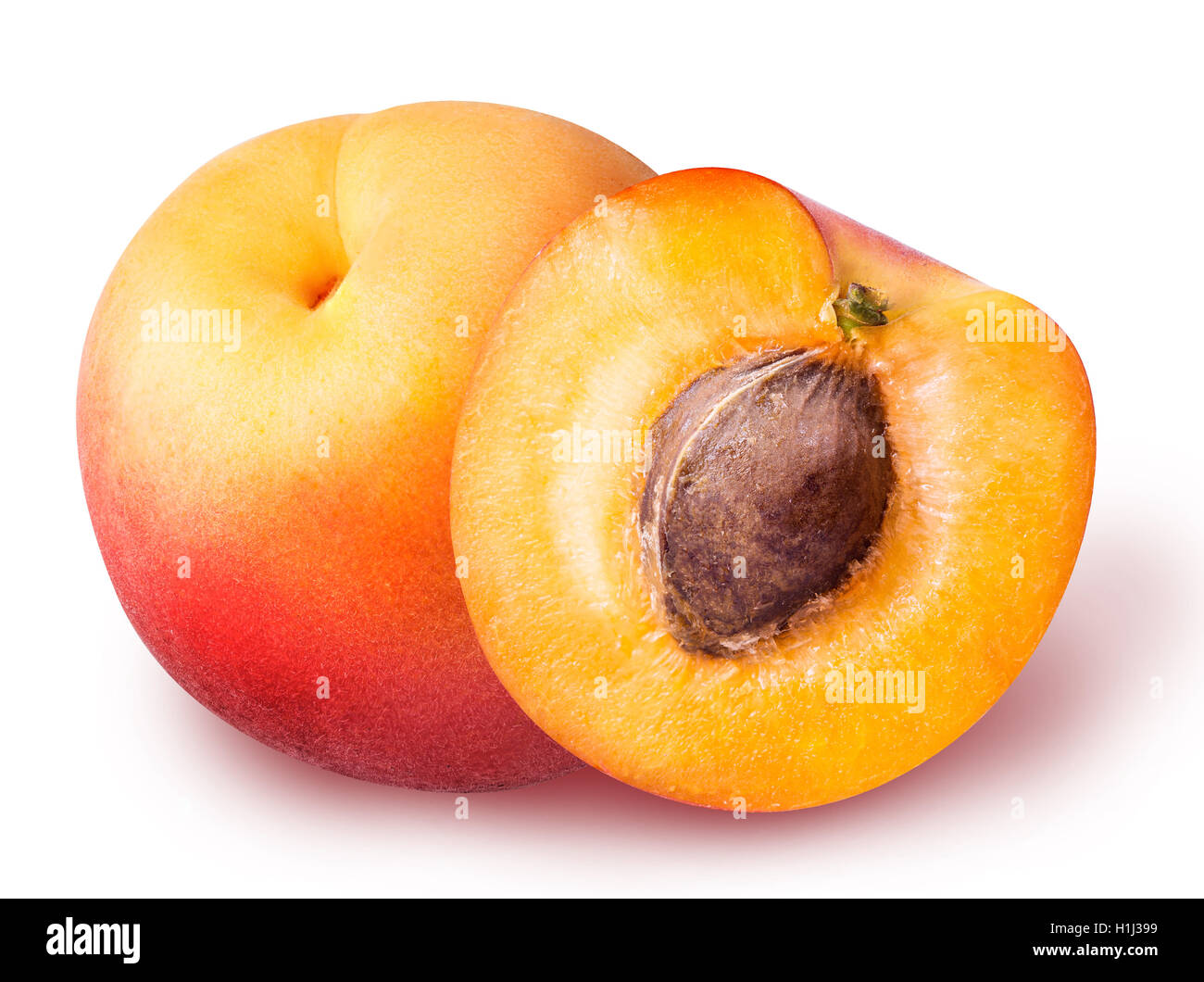 slice apricot set isolated isolated on white background clipping path ...