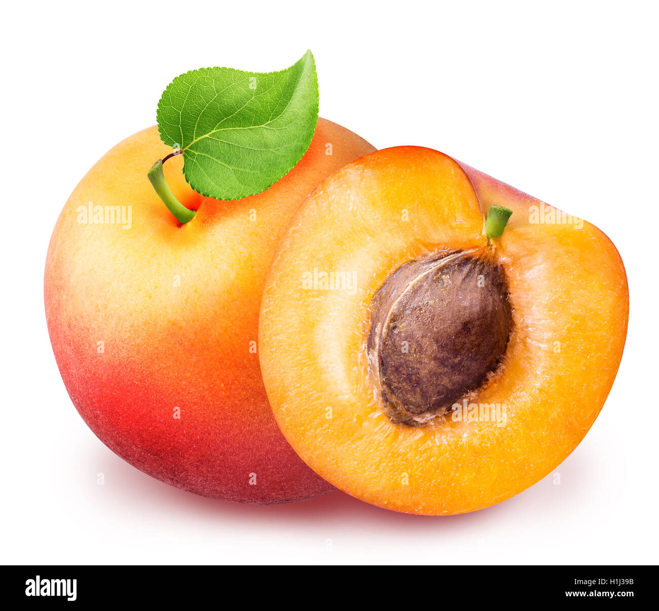 slice apricot set isolated isolated on white background clipping path ...