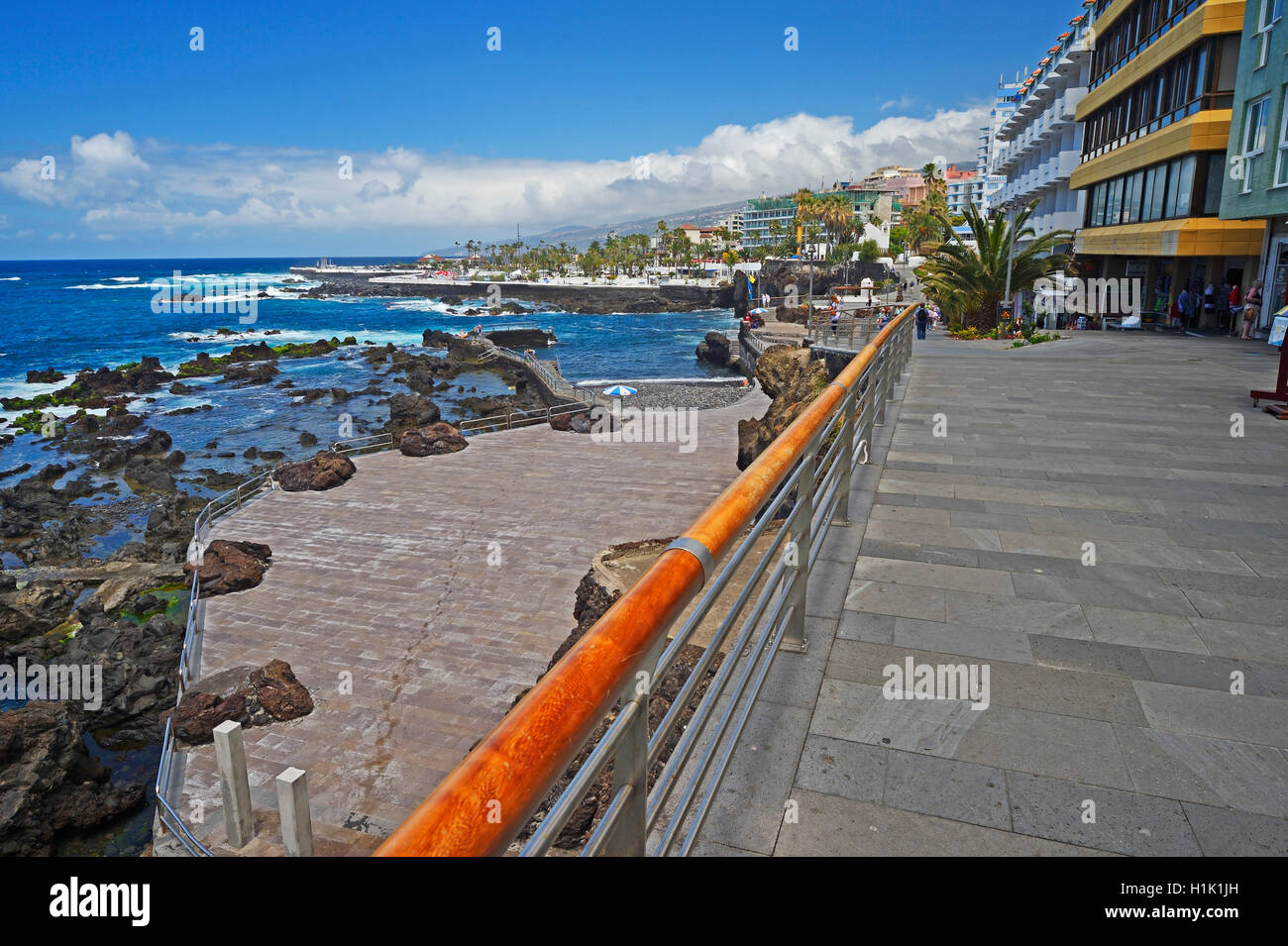 Uferpromenade, San Telmo, Puerto De La Cruz, Teneriffa, Kanaren, Spanien Stock Photo