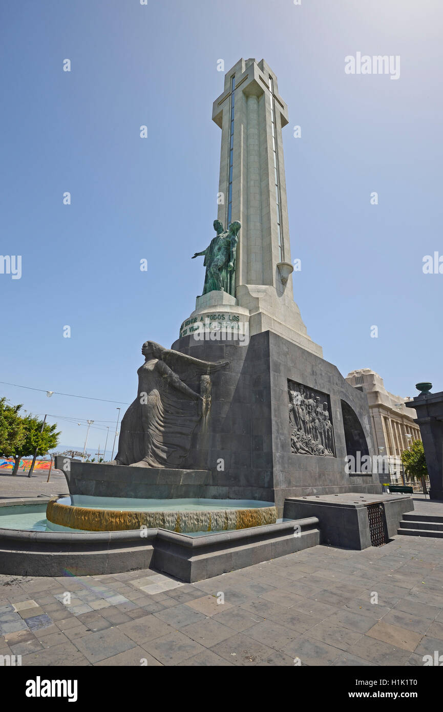 Denkmal Monumento a los Caidos, Plaza de Espana, Santa Cruz, Teneriffa, Kanarische Inseln, Spanien Stock Photo