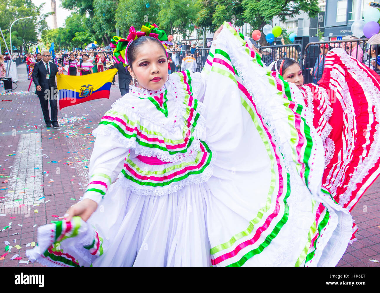 Participants in a parade during the 23rd International Mariachi ...