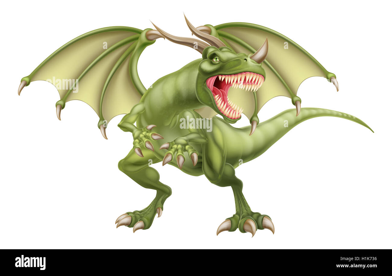 A mythological fantasy fairytale dragon Stock Photo