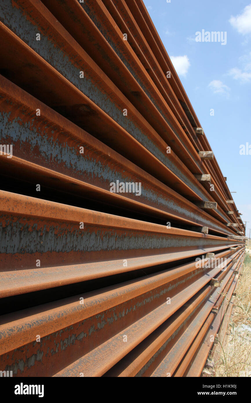 railway track laying construction area Stock Photo Alamy