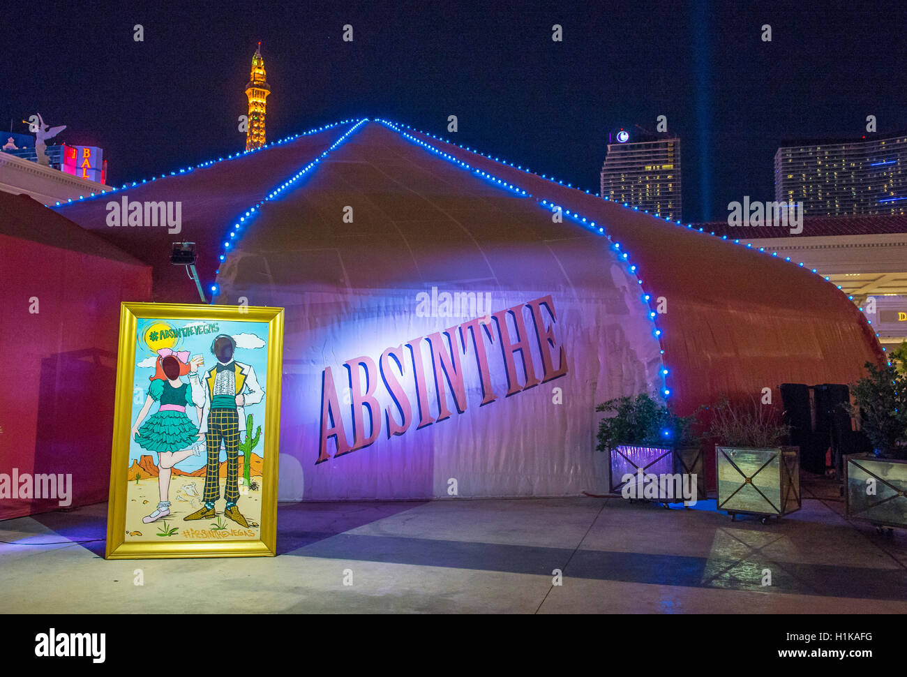 The Absinthe theatre at the Las Vegas strip Stock Photo Alamy