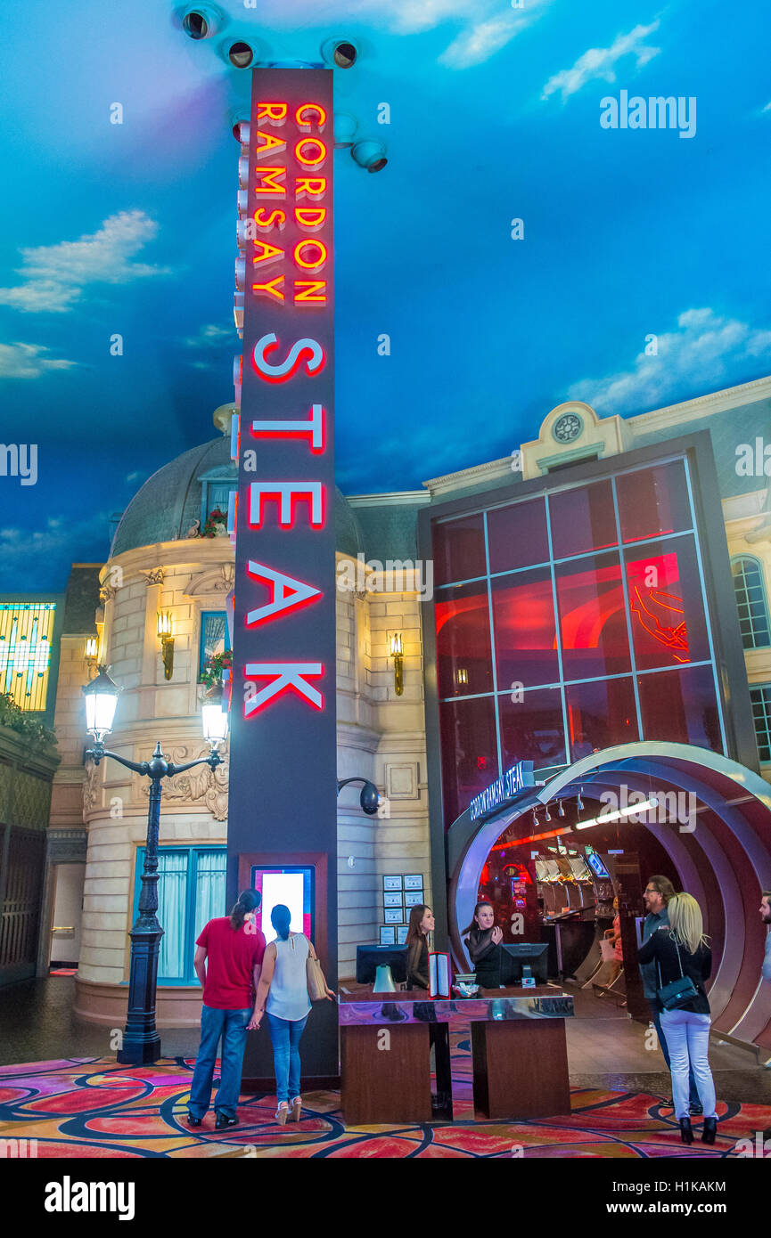 The Gordon Ramsay restaurant in Paris hotel in Las Vegas Stock Photo - Alamy