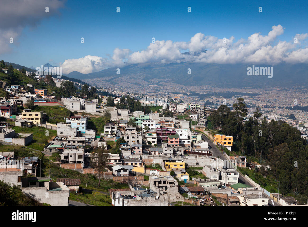View of Capital Quito, Ecuador Stock Photo