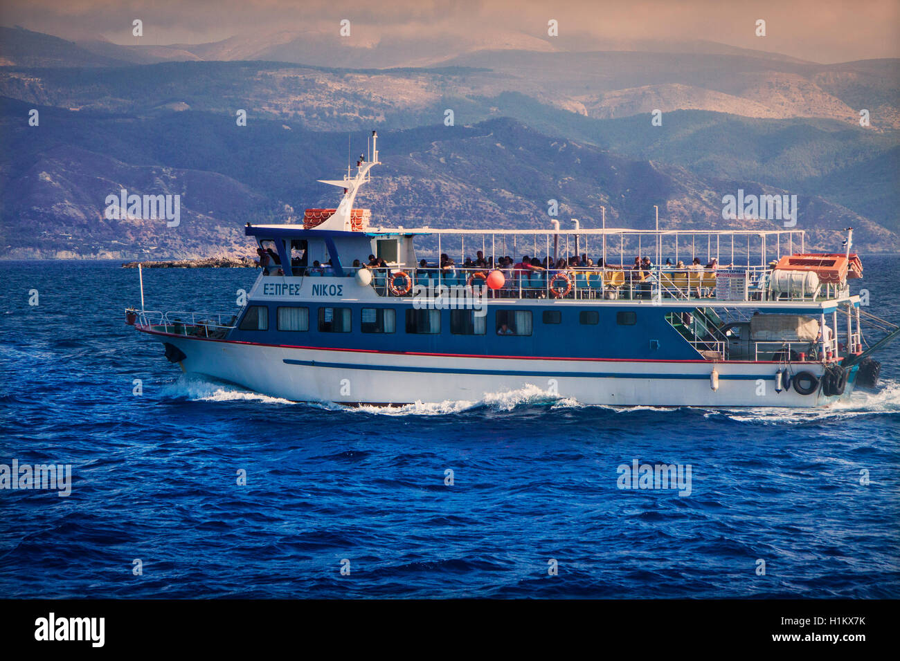 Greek ferry boat Stock Photo Alamy