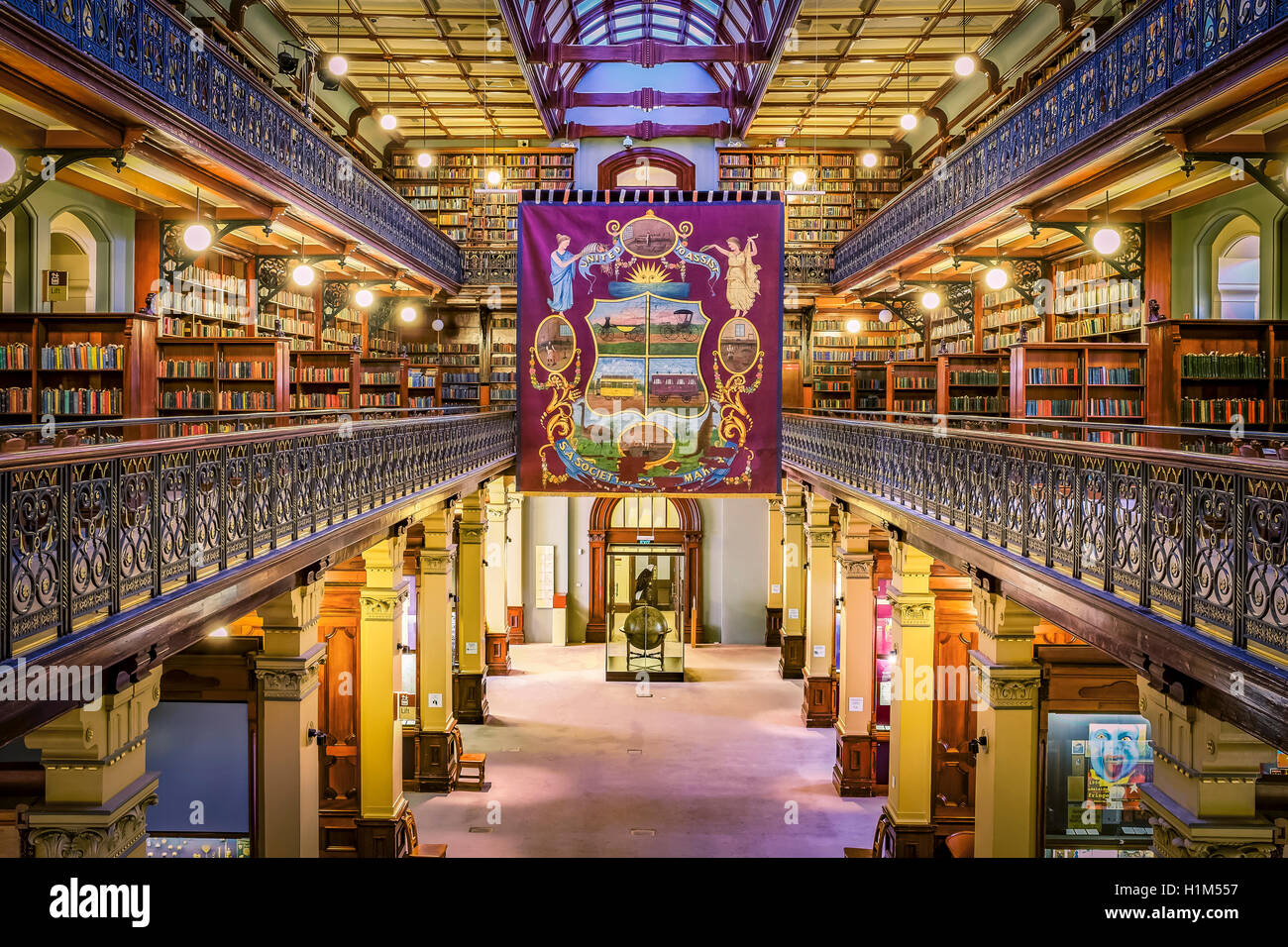 The interior of the historic Mortlock Library, in the State LIbrary of South Australia, Adelaide. Stock Photo