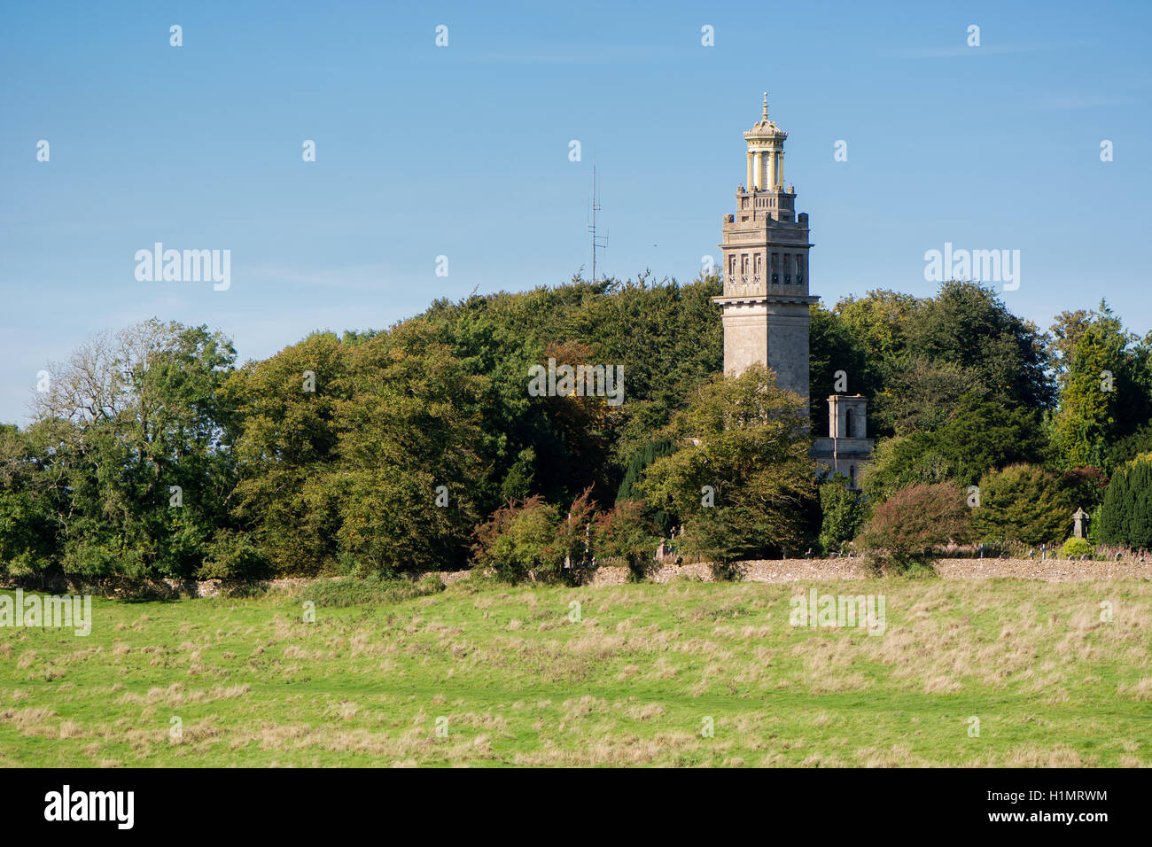 Beckford's Tower. Neo-classical style architectural folly on Lansdown Hill overlooking the UNESCO World Heritage City of Bath UK Stock Photo