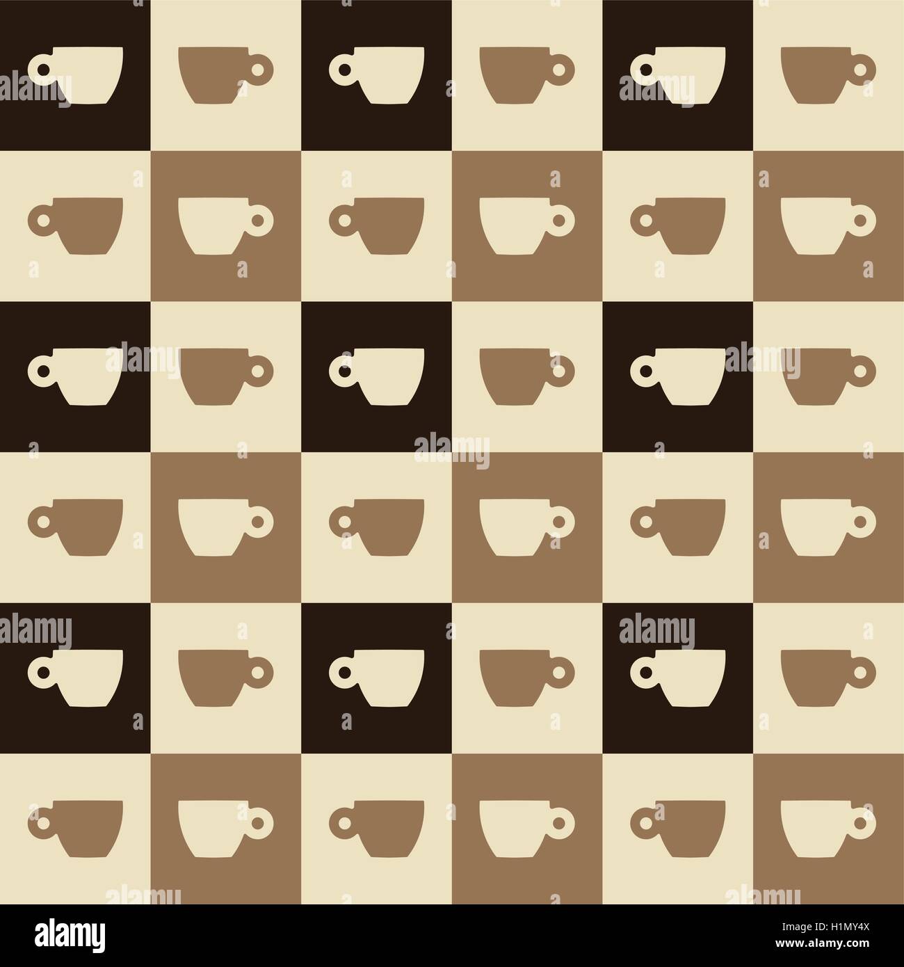 Espresso coffee cups seamless pattern Stock Vector