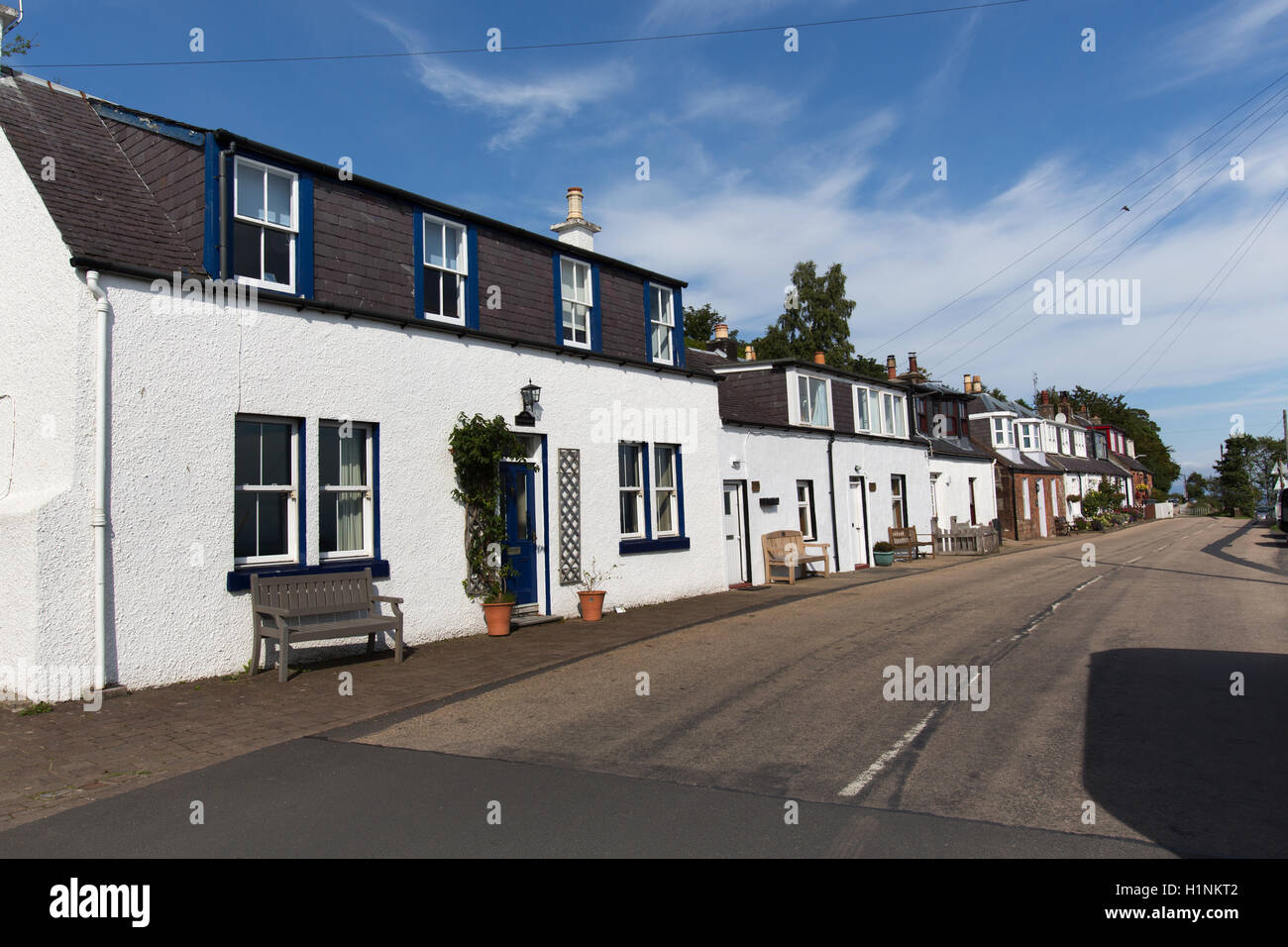 Isle of Arran, Scotland. Picturesque view of the A841 road through