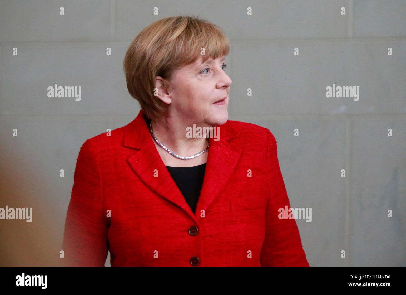 BKin Angela Merkel - Treffen der dt. Bundeskanzlerin mit dem australischen Ministerpraesidenten, Bundeskanzleramt, 13. November Stock Photo