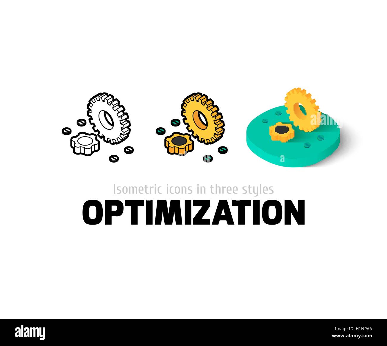 Optimization icon in different style Stock Vector Image & Art - Alamy