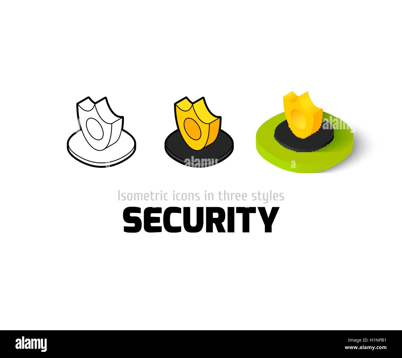 Security icon in different style Stock Vector Image & Art - Alamy