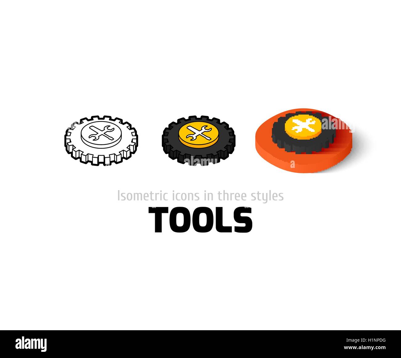 Tools icon in different style Stock Vector Image & Art - Alamy