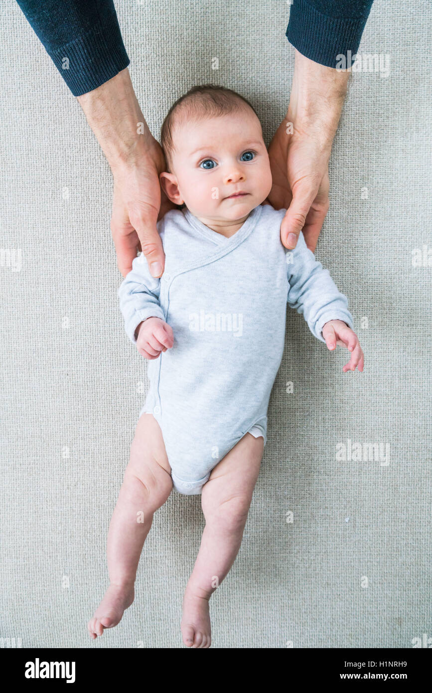 3 month old baby girl. Stock Photo