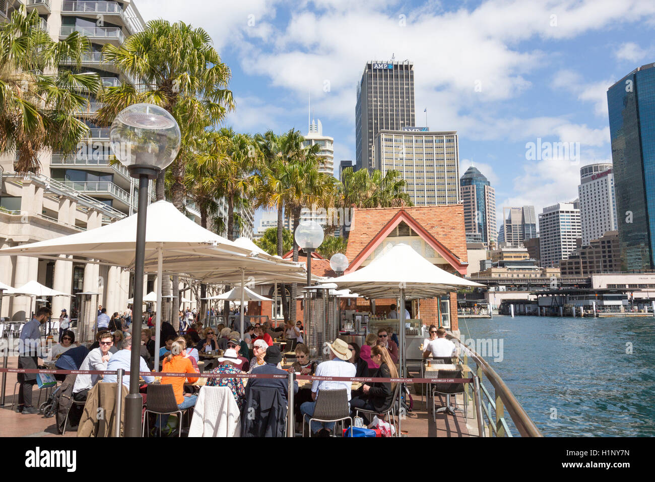 Circular Quay in Sydney city centre with shops,offices,cafes, popular