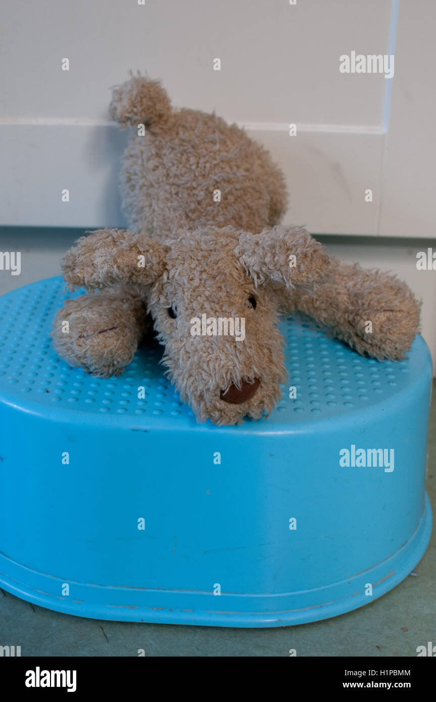 fluffy toy dog Stock Photo