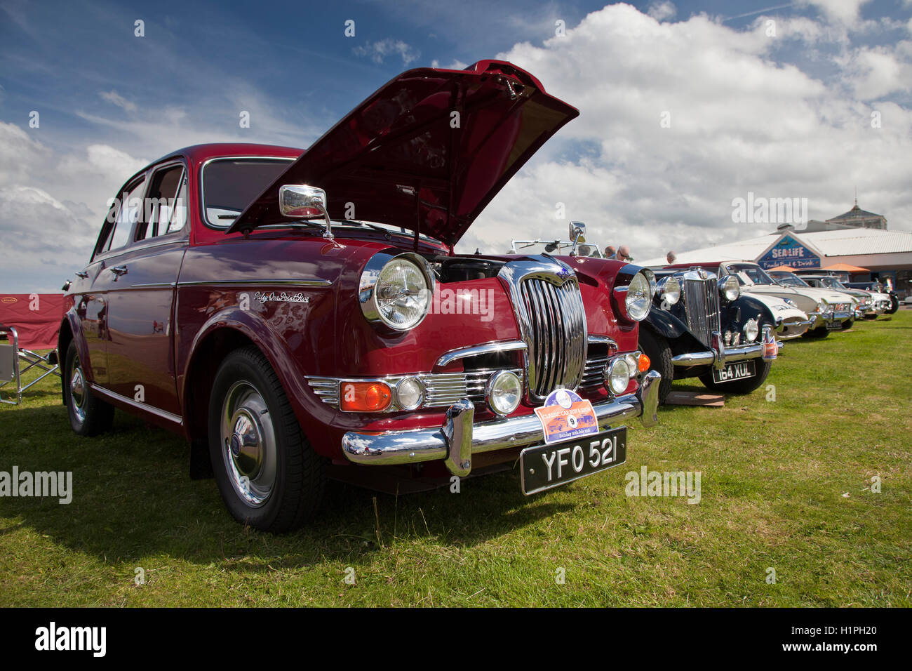 Classic 1960 Riley one-point-five, best-in-show at the 2016 Centre 81 Classic Car Show in Great Yarmouth. Stock Photo
