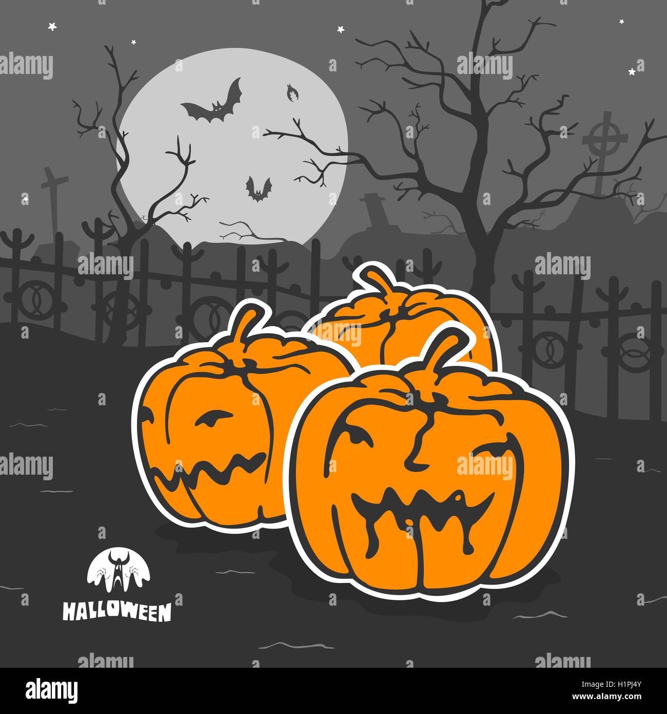 Vector Illustration Halloween Stock Vector Image & Art - Alamy
