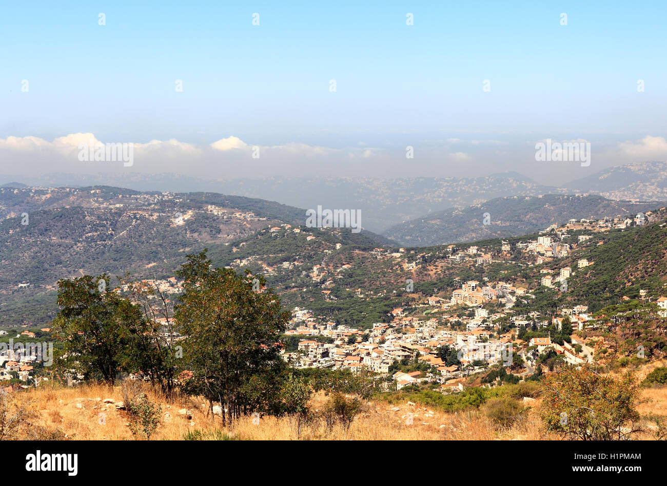 Lebanon mountains at Falougha Stock Photo Alamy