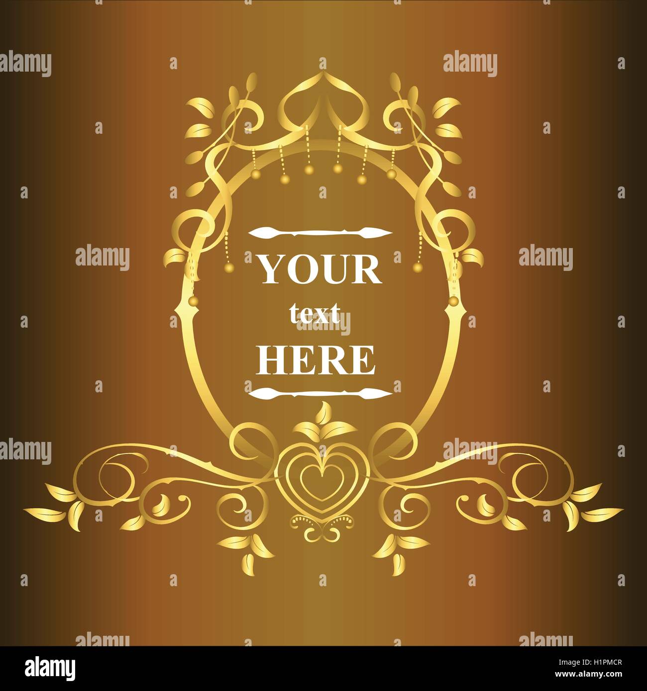 Golden vintage frames design elegant Stock Vector Image & Art - Alamy