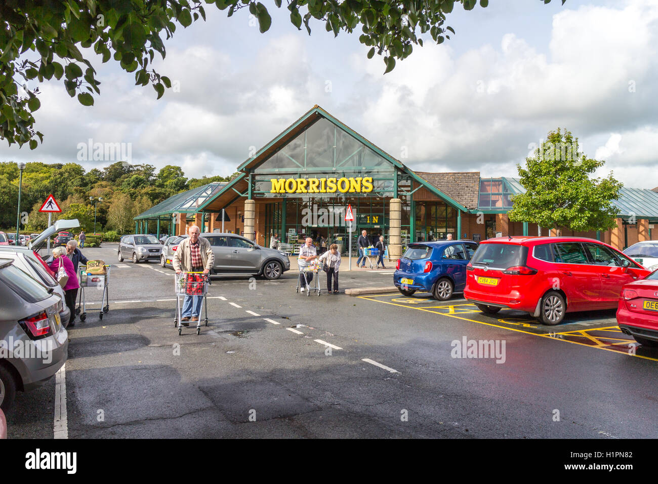 Morrisons Supermarket in Haverfordwest Stock Photo