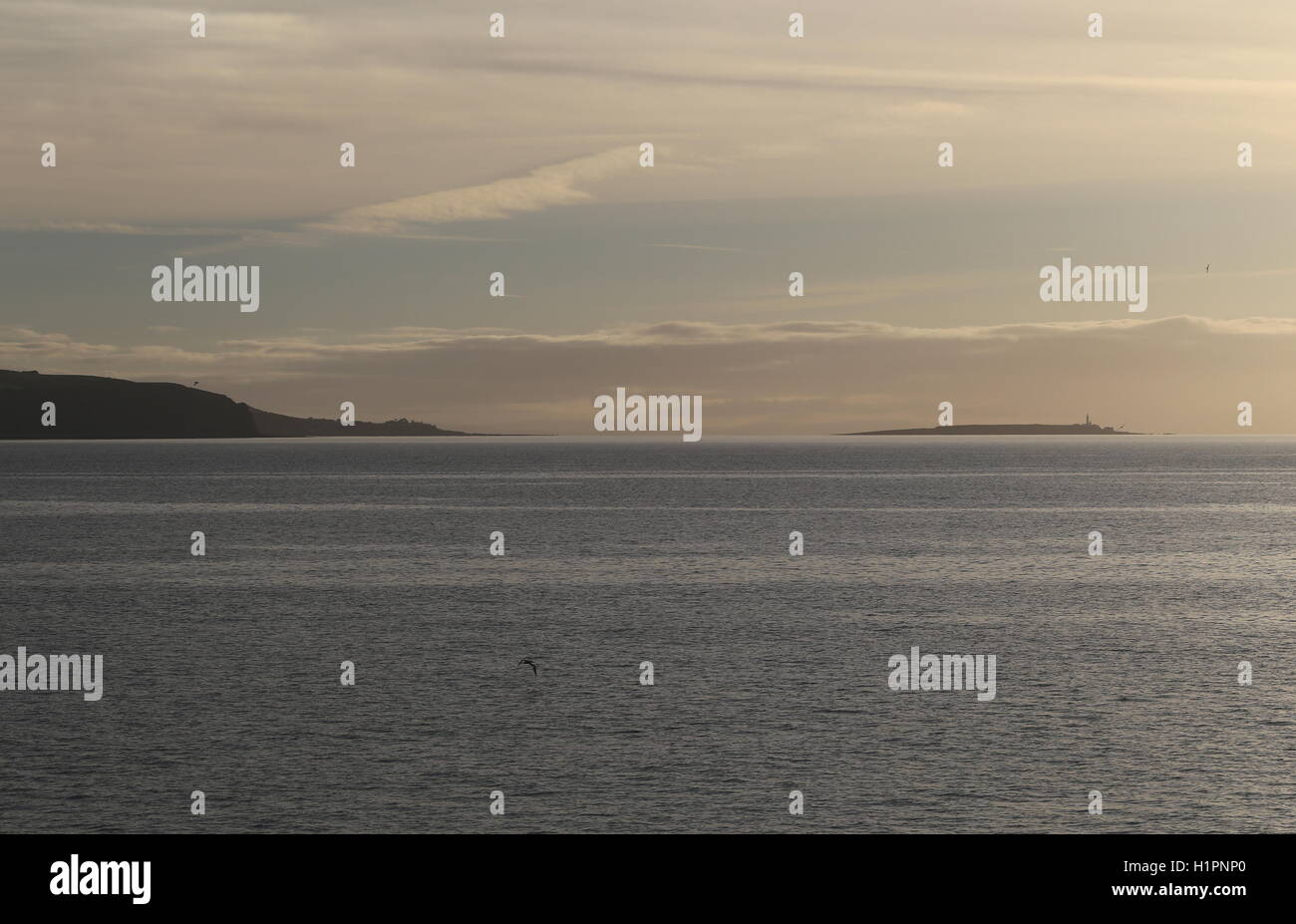 Island of Pladda with the cliffs of Bennan Head Isle of Arran Scotland