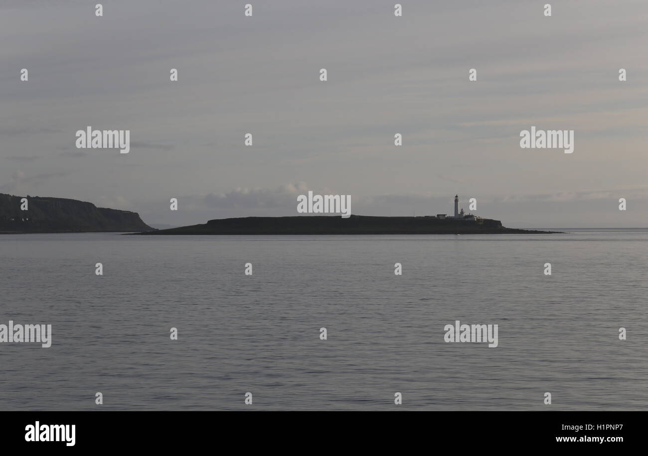 Island of Pladda with the cliffs of Bennan Head Isle of Arran Scotland