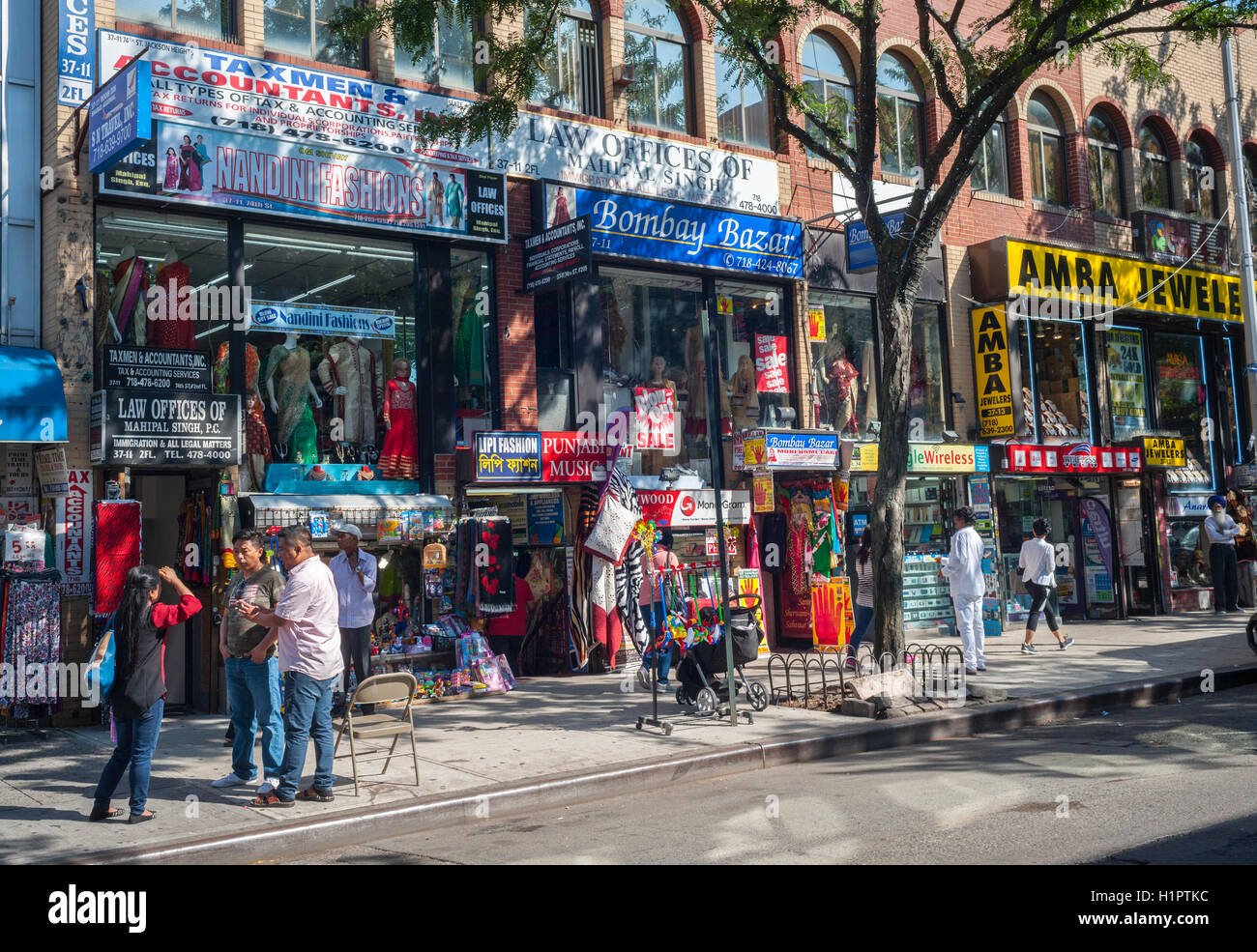 East Indian stores in the Jackson Heights neighborhood in Queens in New
