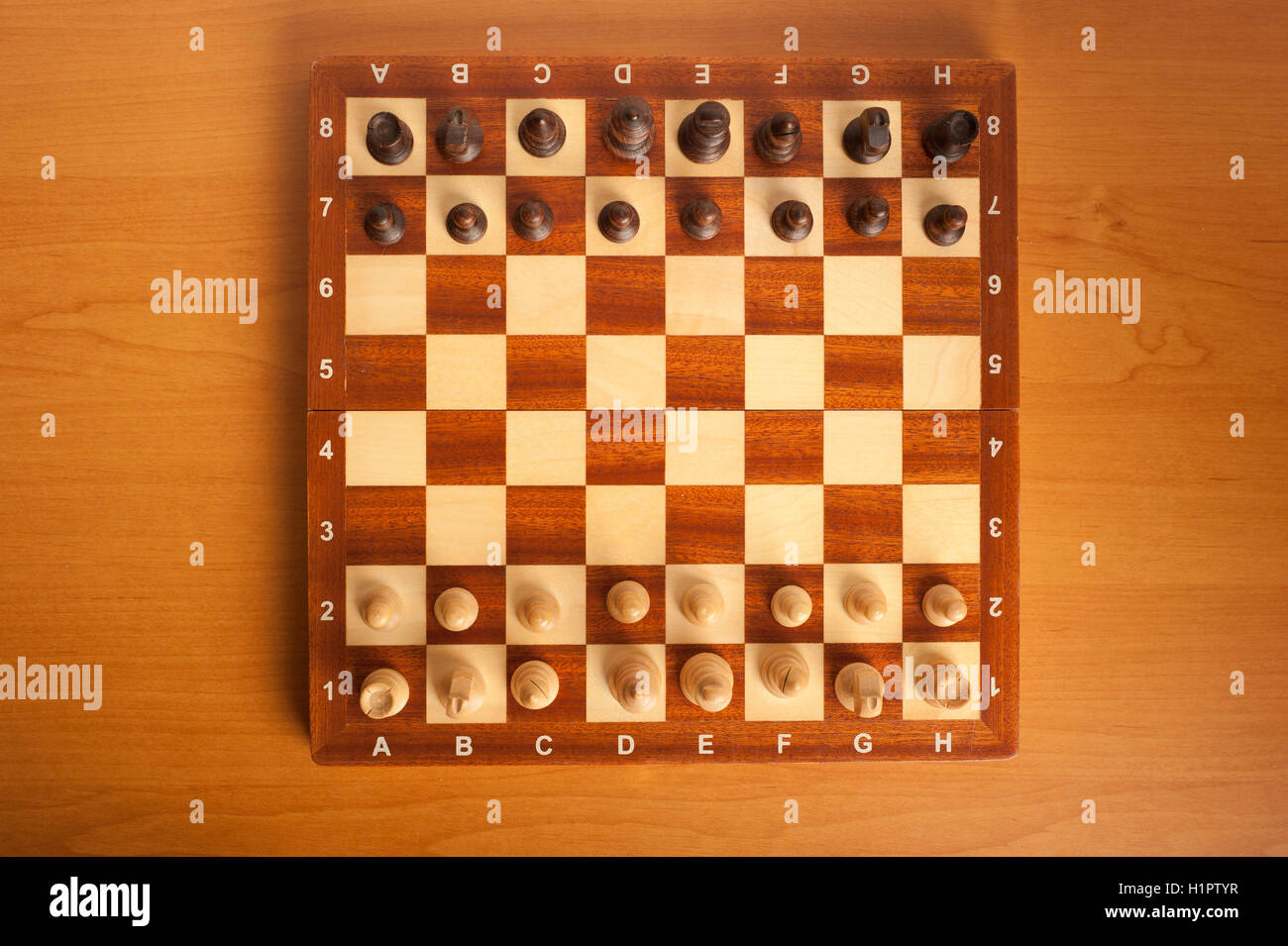 chess board seen close up with depth of field effect - 3D rendering Stock  Photo - Alamy