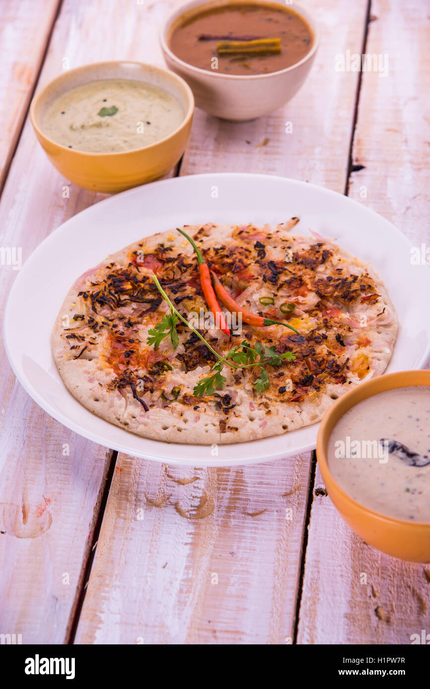 South Indian Food Uttapam or ooththappam or Uthappa is a dosalike dish