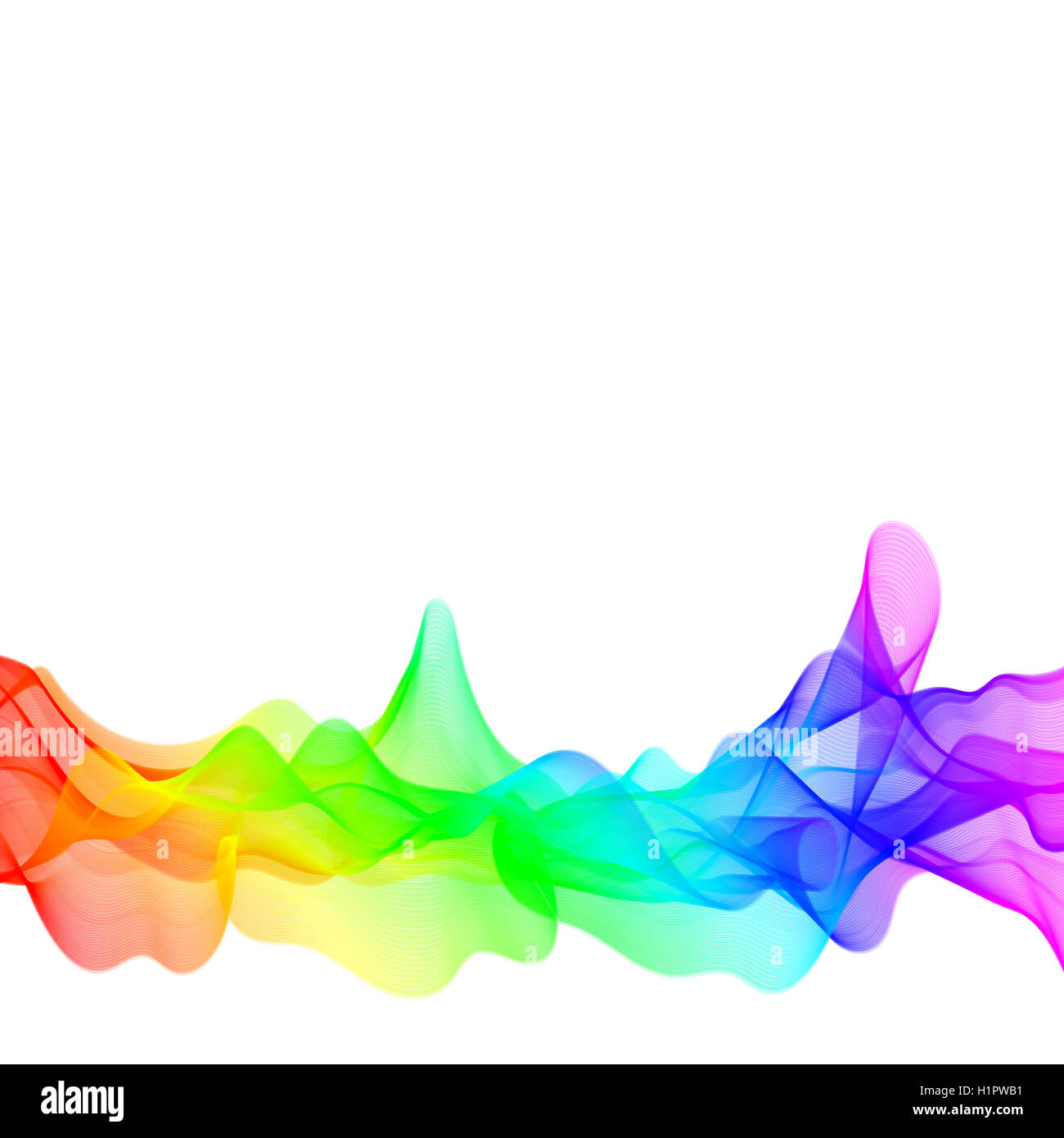 abstract lines with colors of the rainbow on a white background Stock ...